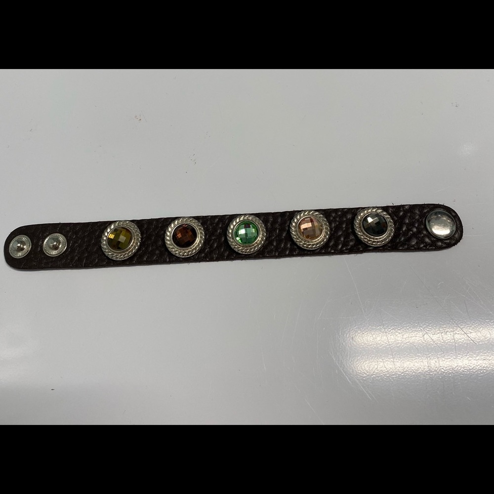 Bracelet with multi colored faux stones.
